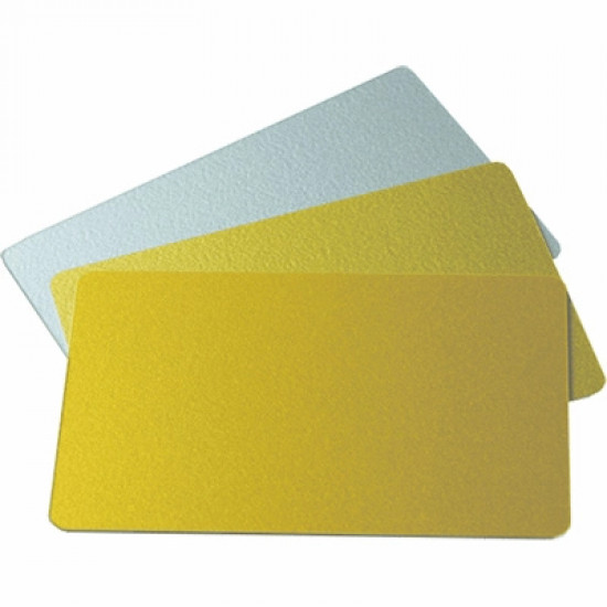 Several Metallic PVC Cards in gold, silver and light gold