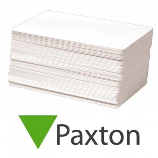 Stack of Plain White Paxton Net2 ISO Prox Cards - 692-052 and Logo