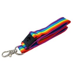 20mm Rainbow Striped Lanyards - pack of 25 20mm Rainbow Striped Lanyards - pack of 25