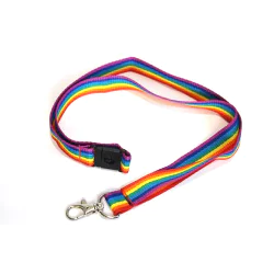 20mm Rainbow Striped Lanyards - pack of 25