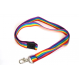 20mm Rainbow Striped Lanyards - pack of 25