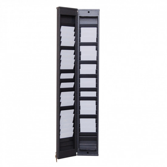 Lockable Metal Card Wall Rack for 50 cards