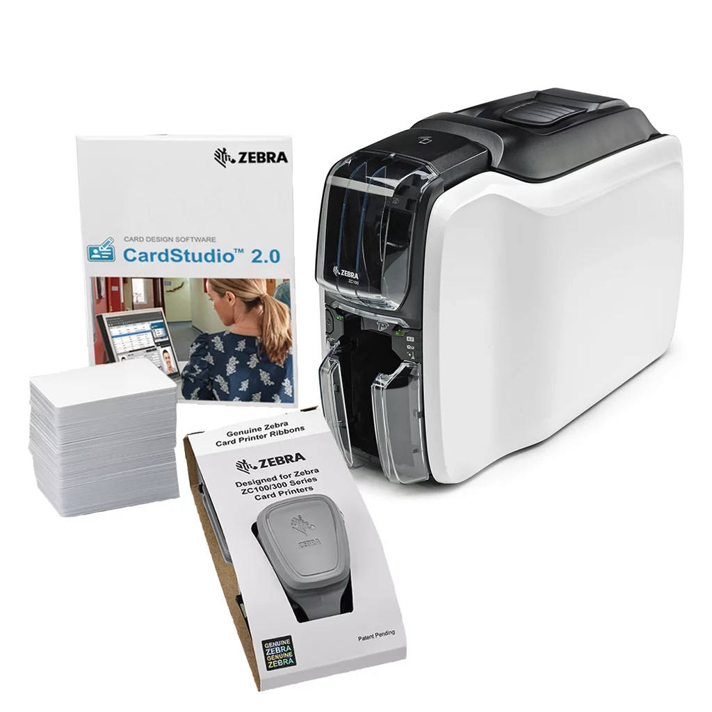Zc100 Zebra Id Card Printer Bundle Zc100 Zebra Id Card Printer Bundle
