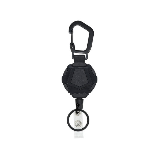 Heavy Duty Badge Reel - High Strength Carabiner with Strap Clip and Ring Fitting - Pack of 10