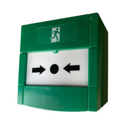 ICS Surface mounted green double pole resettable breakglass unit - (box of 6 - buy 5 get one free) - SP-CP22-N