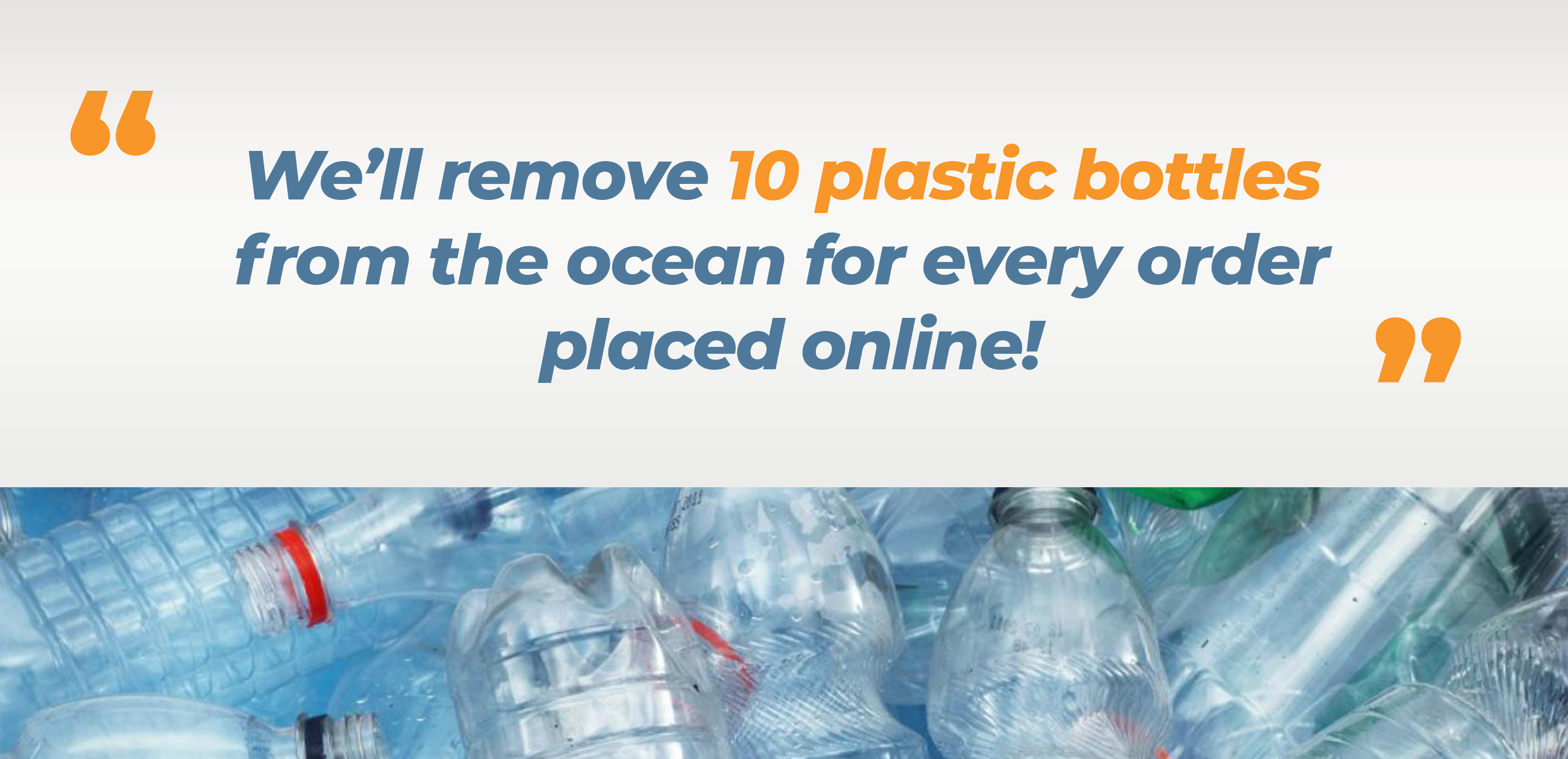  Plastic ID will remove 10 plastic bottles from the ocean for every order placed online